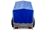Anhänger 150 KIPP 150×106 cm [mit blauer Hochplane, Hochspriegel und Stützrad] – Bild 19