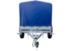 Anhänger Garden Trailer 200 KIPP 200×106 cm 750 kg [mit Hochspriegel, blauer Hochplane und Stützrad]-Neu – Bild 9