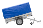 Anhänger mit Plane Garden Trailer 201 KIPP [mit Stützrad, blauer Hochplane und Hochspriegel]-Neu – Bild 8
