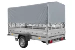 1-Achs-Anhänger GARDEN TRAILER 264 KIPP mit Laubgitteraufsatz, grauer Hochplane, Hochspriegel und Stützrad – Bild 21