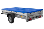 Einachs-tieflader Garden Trailer 264 Kipp Mit Stützrad, Querstreben Und Blauer Flachplane-Neu – Bild 10