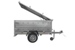 Leichter Anhänger 200×125 UNITRAILER GARDEN 201 KIPP mit BIS-Seitenwänden und Aluminiumabdeckung – Bild 8