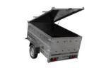 Leichter Anhänger 200×125 UNITRAILER GARDEN 201 KIPP mit BIS-Seitenwänden und Aluminiumabdeckung – Bild 9