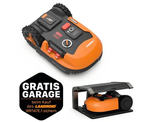 as.87949520.jpg WORX 20V Akku-Mähroboter Landroid L1000 20cm/1.000 m² mit App WR147E.1, inkl. Installationsmaterial – Bild 1