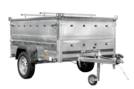 Leichter Anhänger 200×125 UNITRAILER GARDEN 201 KIPP mit BIS-Seitenwänden und Aluminiumabdeckung – Bild 4